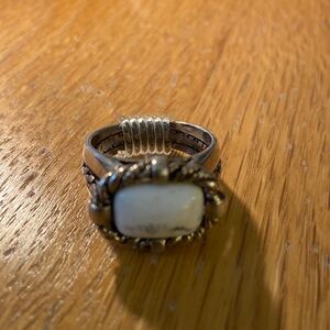 Michael Dawkins Sterling Silver White Howlite Gemstone Ring